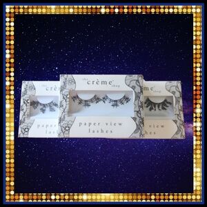 THE CRÈME SHOP ☆ LOT of 3 ☆ PAPER VIEW LASHES ☆ NIB